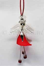 FFP34  Kerst Flower Fairy pakket Rood /zilver