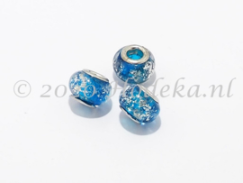 PDG31  1x pandora style glaskraal Blauw