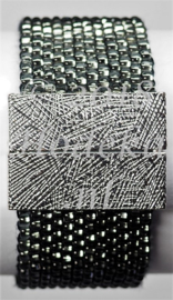 PPT03   1 x Precious armband pakket Antraciet silverlined