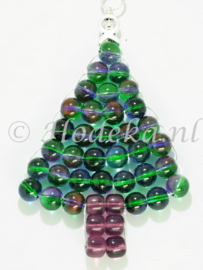 KBP10 Hanger kerstboom "Groen en paars"