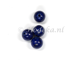 NSR08/11   5 x natuursteen kraal *Lapis Lazuli* bijgekleurd rond 8mm