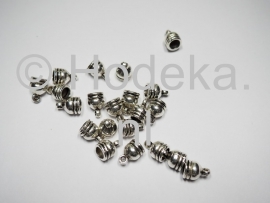 BKK14   8 x  Metalen Eindkapjes om vast te Lijmen ca. 11 x 7 mm