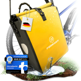 2-in-1 fietstas Basic bagagedrager-tas van FORRIDER - Geel