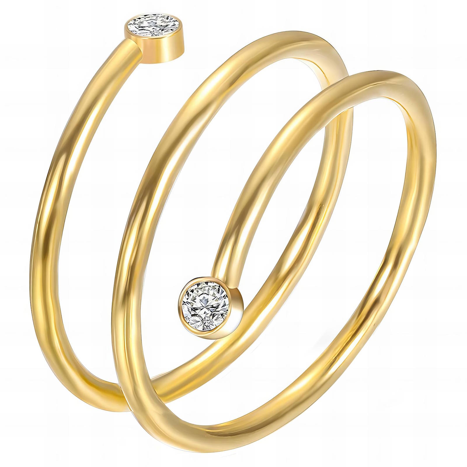 Ring - mt. 8 - gold plated stainless steel