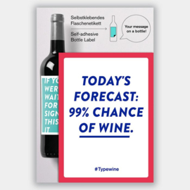 Today's forecast, 99% chance of wine