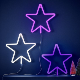 LED licht ster Paars - Rechts onder op de foto 28 cm.