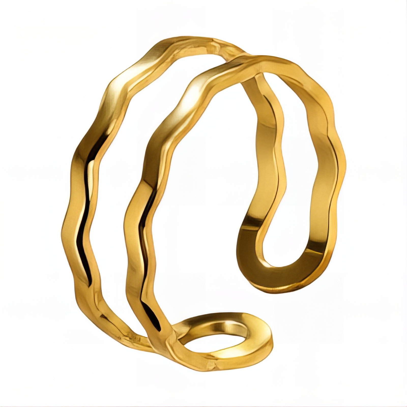 Ring - 18K gold plated stainless steel