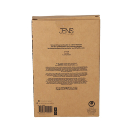 JENS Living Giftset Kandelaar + Kaars Zwart /2