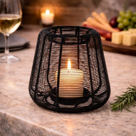 JENS Living – Windlicht Sil – Zwart – Small