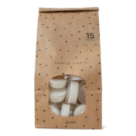 15 Theelichten SENZA / JENS Living in kraft zakje