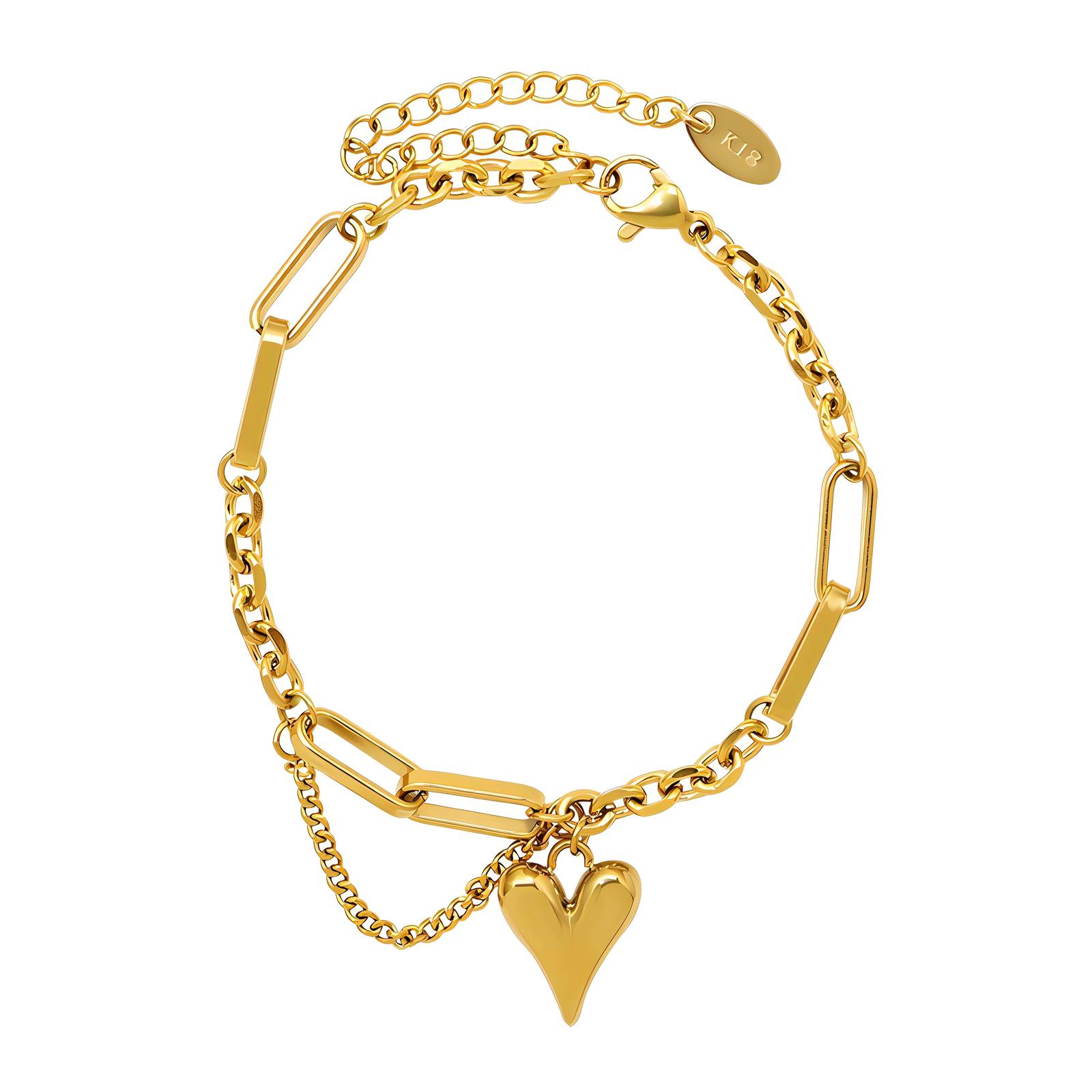 Hearts armband - 18K gold plated stainless steel