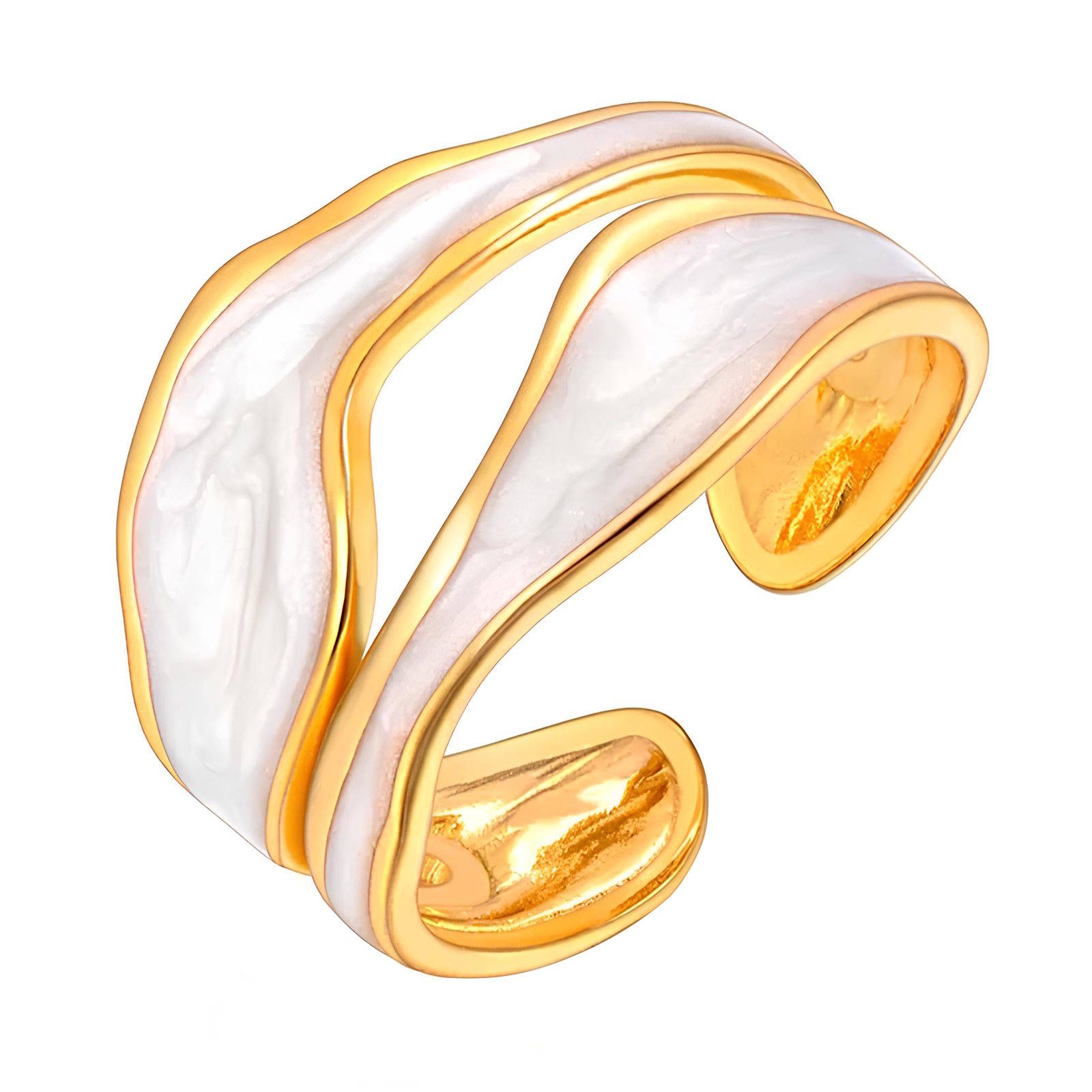 Ring - 18K gold plated stainless steel