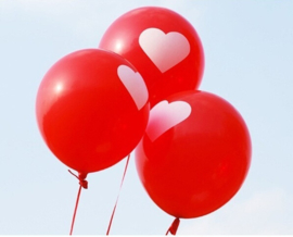 ballonnen met grote harten