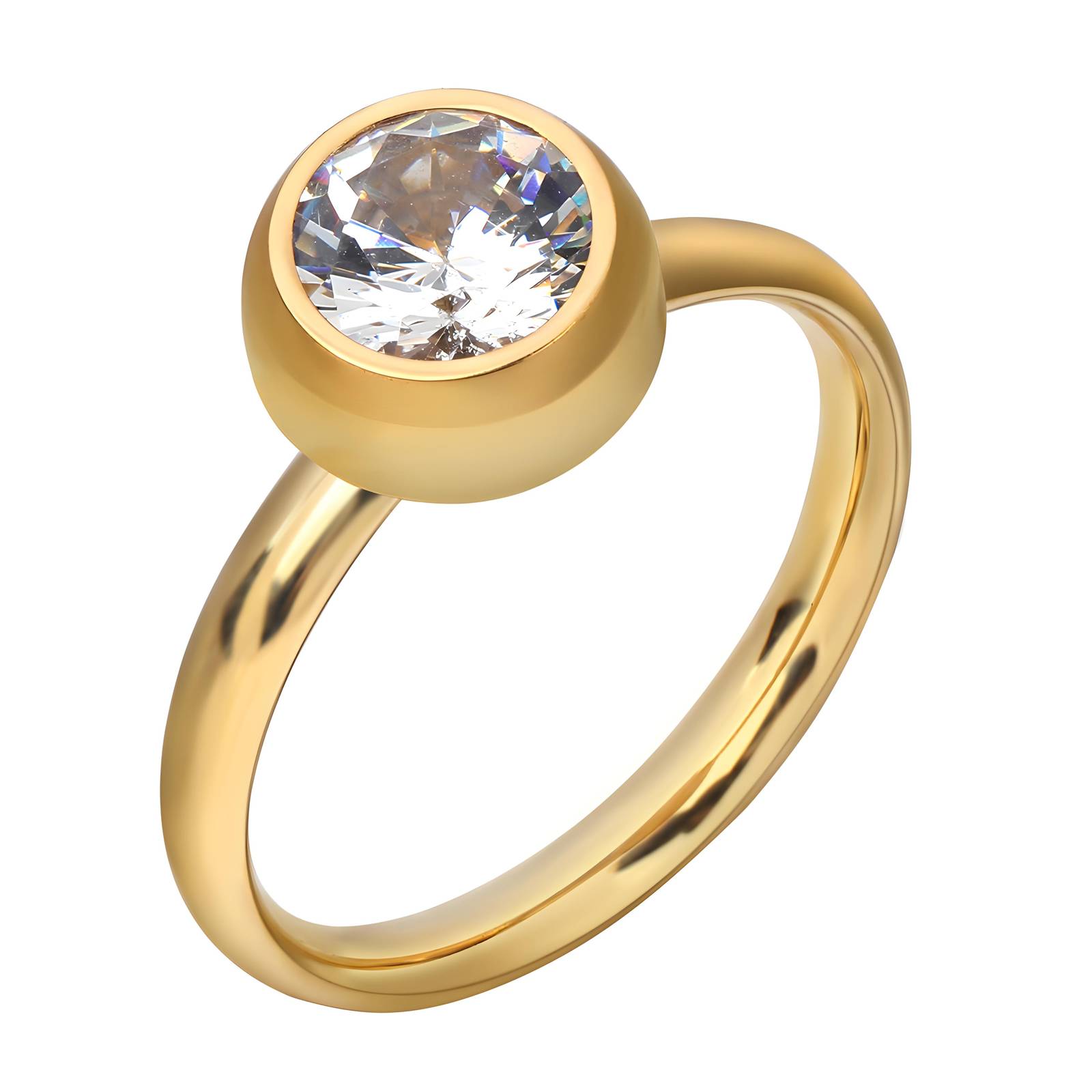 Ring - mt. 8 - gold plated stainless steel