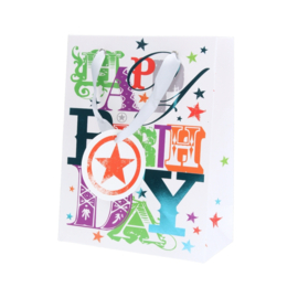 Geschenktas Happy Birthday 16,5 x 10 x 21,5 cm