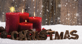Candlecover - Christmas rode kaarsen