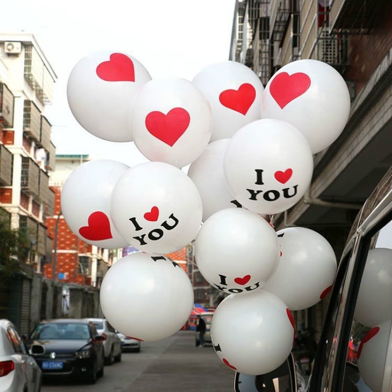 voor mij Samenwerking aflevering ballonnen met grote harten | Romantische ballonnen | BestelVandaag.nl