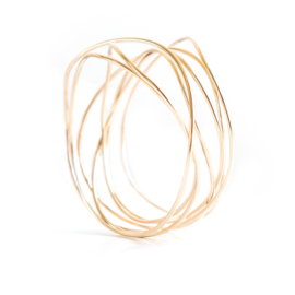 wavy swirl bracelet gold