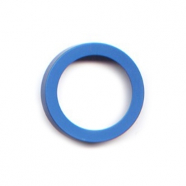 vignelli thick & thin ring blue