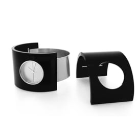 bruno ninaber black bracelet watch plastic part