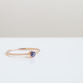 rose tanzanite stacker ring