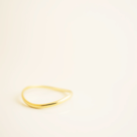 yellow gold wave ring