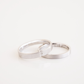 slim white gold wedding rings