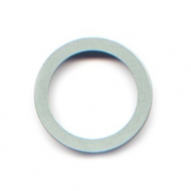 vignelli thick & thin large ring pastel green