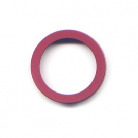 vignelli thick & thin ring dark red