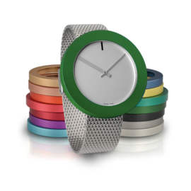 pierre junod mv44 vignelli mega horloge mesh