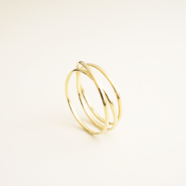 ultra fine swirl ring yellow gold