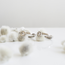 minimoon duo wedding rings