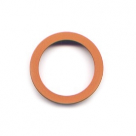 vignelli thick & thin ring orange