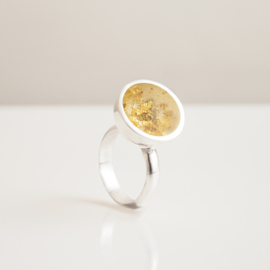 gold leaf resin ring