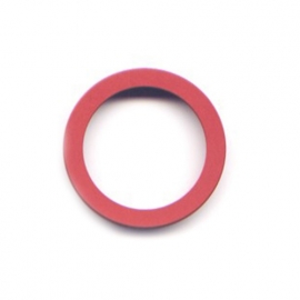 vignelli thick & thin ring red