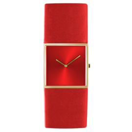 dsigntime/JLDC watch gold & red