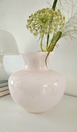 Glazen rose vaas | vintage