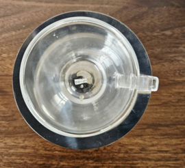 Bodum | glazen  koffiekop met  RVS schotel