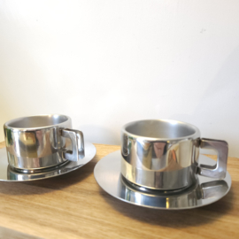 Espresso kop & schotel | rvs - per 2