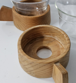 Theekom | glas & hout - per 2