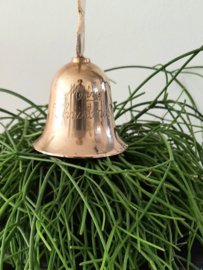 Vintage messing kerstklok | Merry Christmas