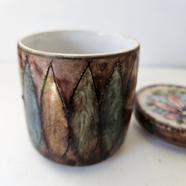 Porseleinen pillenpotje met deksel | handpainted