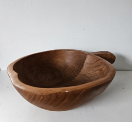 Teak houten schaal | Appel