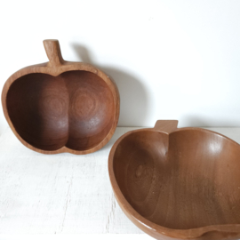 Houten appel | vintage snackschaal