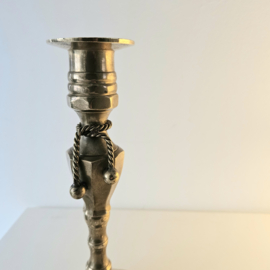 Messing kandelaar met strik