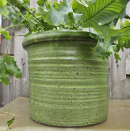 Groene plantenpot | vintage keramiek
