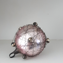 Vintage kerstbal | rose komeet