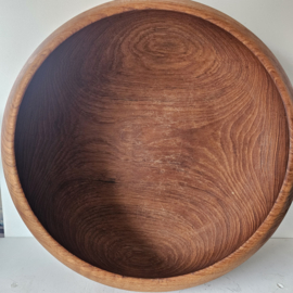 Teak houten salade schaal met slabestek 