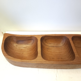 Houten snackschaal | vintage