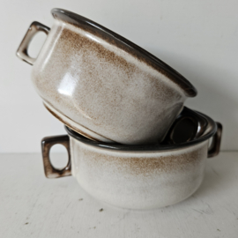Driehoek potterie | set van 2 soepkommen